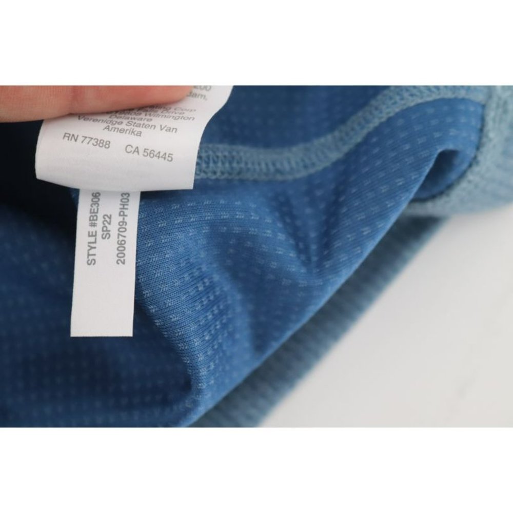 J. CREW pullover Mens L Performance 1/4 Zip Waffle Knit Lightweight Blue stretch - Picture 11 of 11